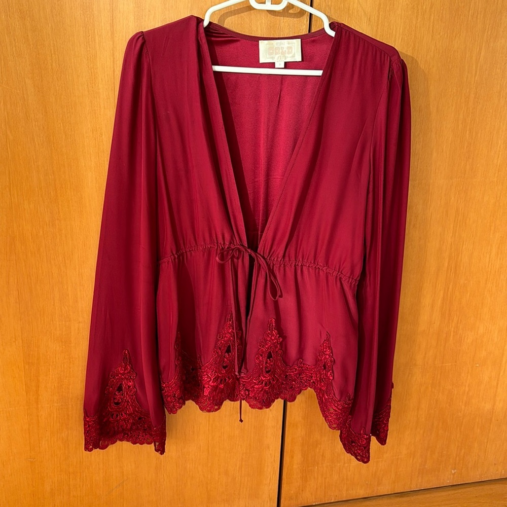 Stone Cold Fox Burgundy Blouse
